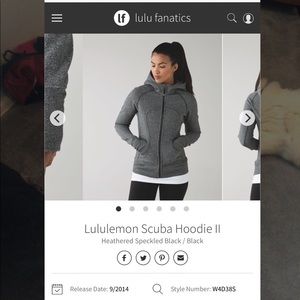 Lululemon Speckled Heathered Fleece Scuba Hoodie